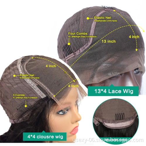 Best Selling In Africa Peruvian Human Hair Extensioinss Wigs Glueless Lace Closure Wig For Black Women